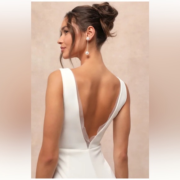 Lulus Captivating Promise White Sleeveless Mermaid Maxi Dress Size Large - Picture 4 of 12